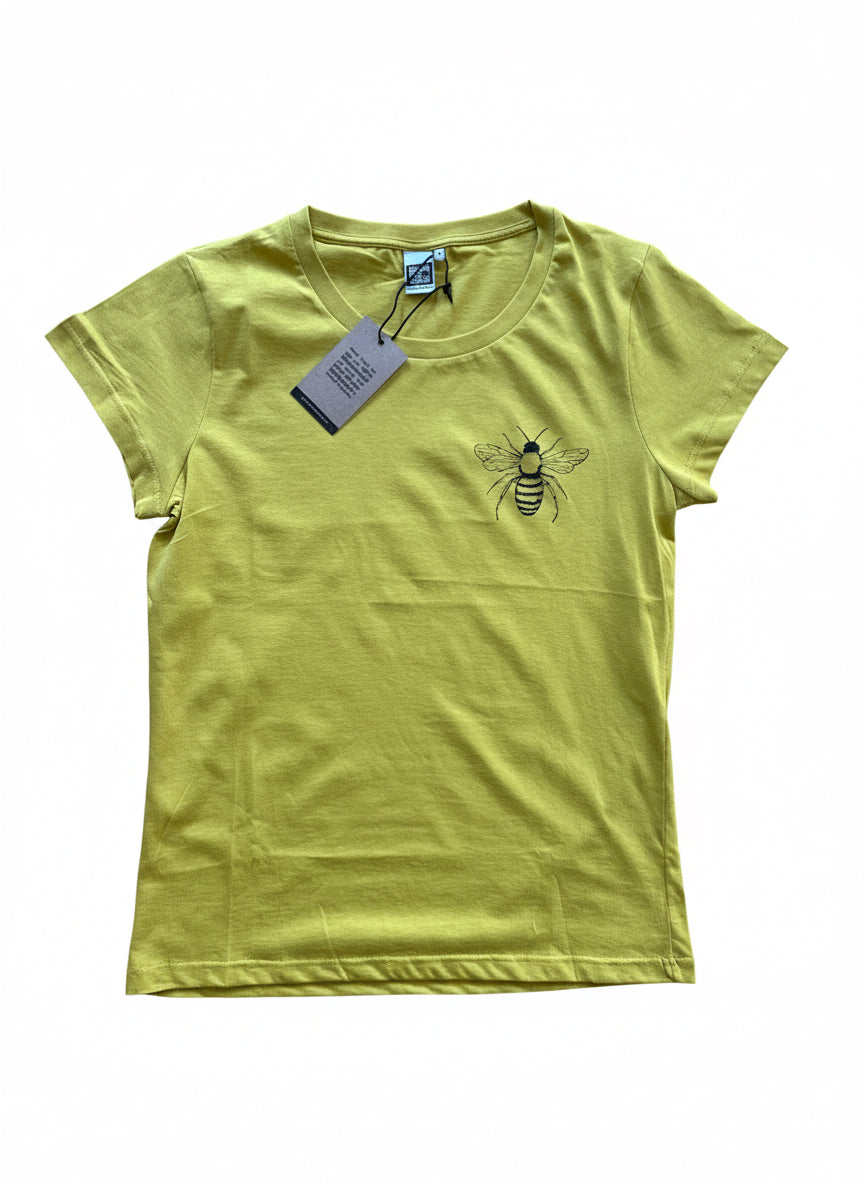 Damen T-Shirt „Biene“ – ILP7 Basic Shirt aus Biobaumwolle, Made in Portugal