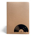 Notizbuch A5 | Vinyl Sea | Handbedruckt im Siebdruck | Kraftpapier | Gepunktet | 32 Seiten | FSC-zertifiziert | Handmade