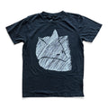 Unisex T-Shirt „Fuchs 2.0“ – Stone Washed Black, Bio-Baumwolle