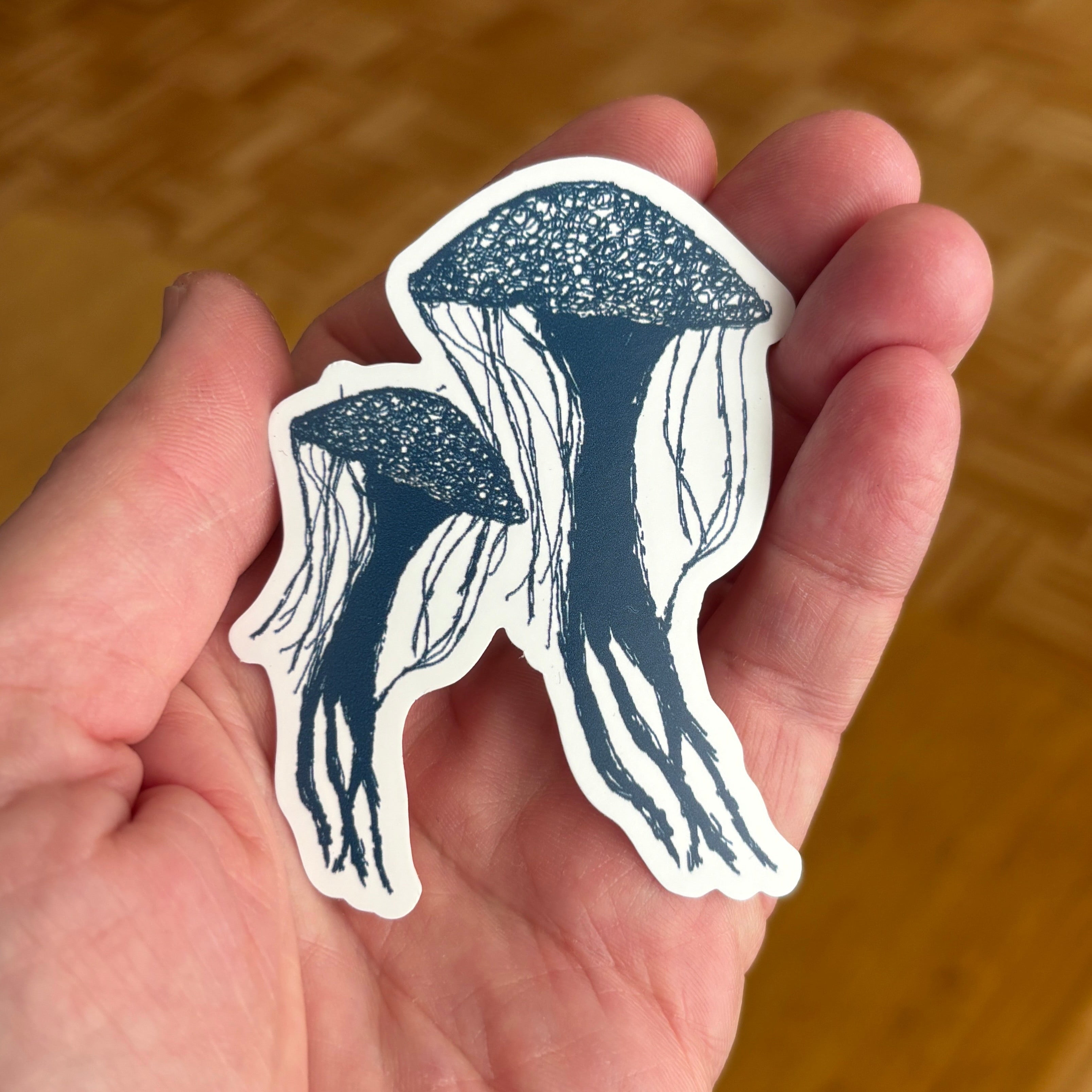 Quallen Sticker – u.a. für Laptop, Trinkbecher & Handy