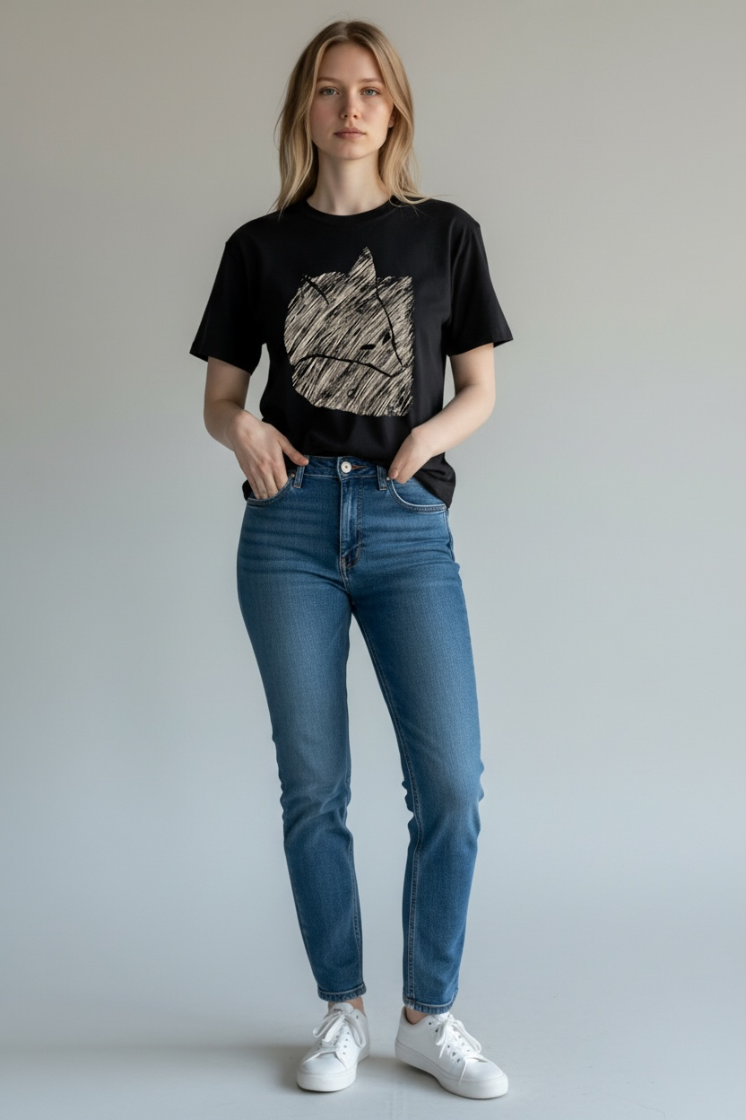 Fuchs 2.0 Essential Damen T-Shirt Black