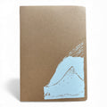 Notizbuch A5 | Bergwelt | Handbedruckt im Siebdruck | Kraftpapier | Gepunktet | 32 Seiten | FSC-zertifiziert | Handmade