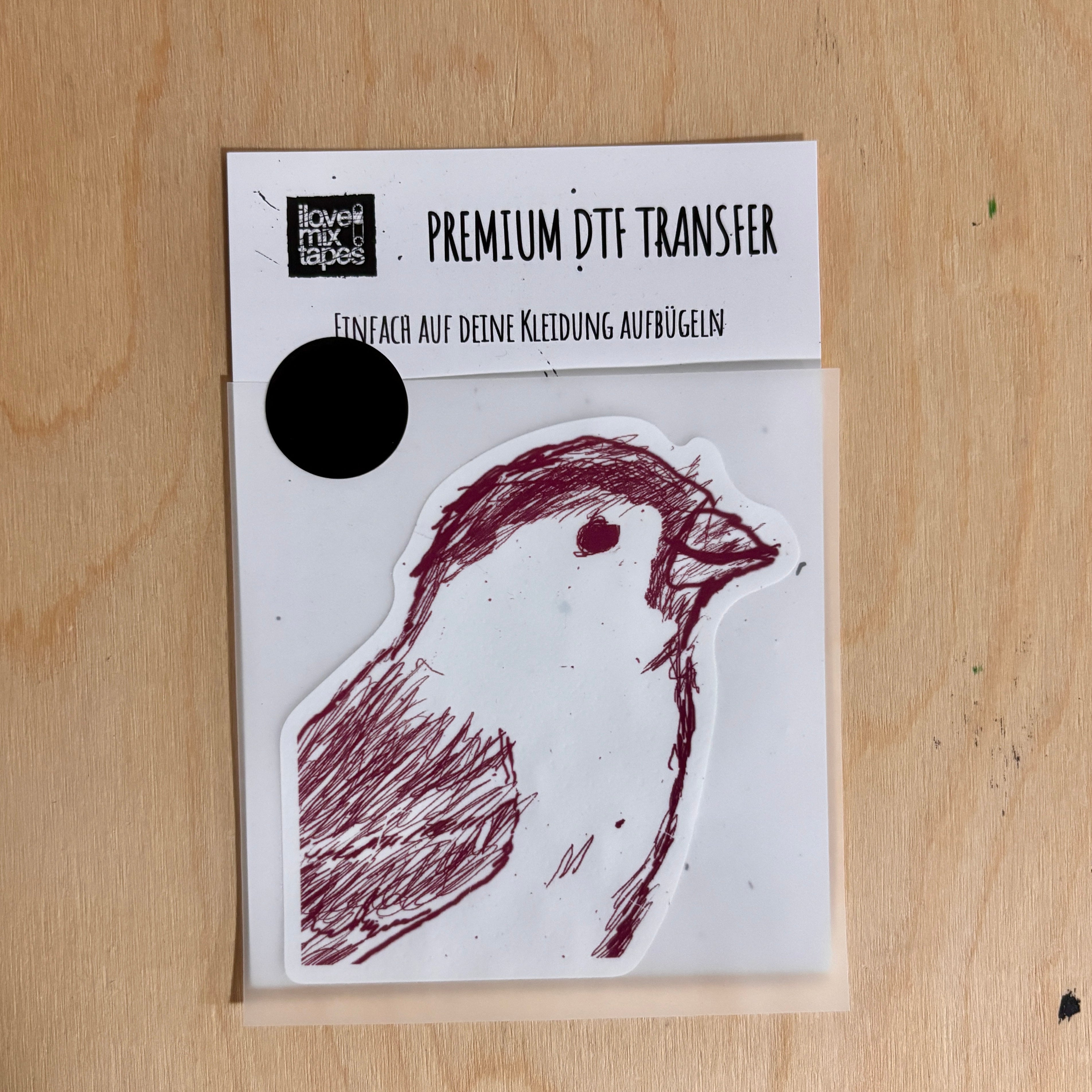 Der kleine Spatz DTF Transfer  Hochwertiger Textilprint zum Aufbügeln / Bügelbild