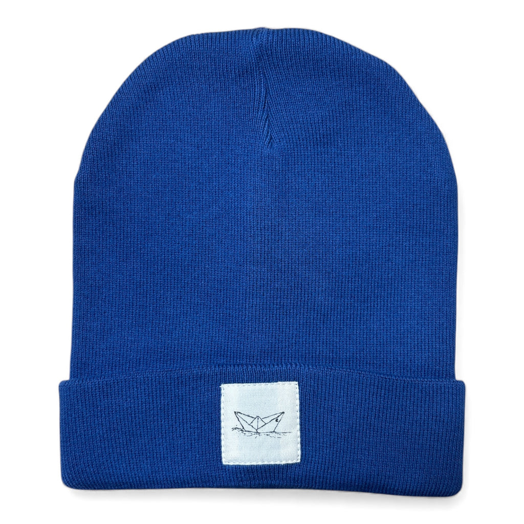 Paperboat Beanie Mütze aus Bio-Baumwolle  I Hergestellt in Portugal Dark Denim Blue