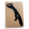 Notizbuch A5 | Squirrel | Handbedruckt im Siebdruck | Kraftpapier | Gepunktet | 32 Seiten | FSC-zertifiziert | Handmade