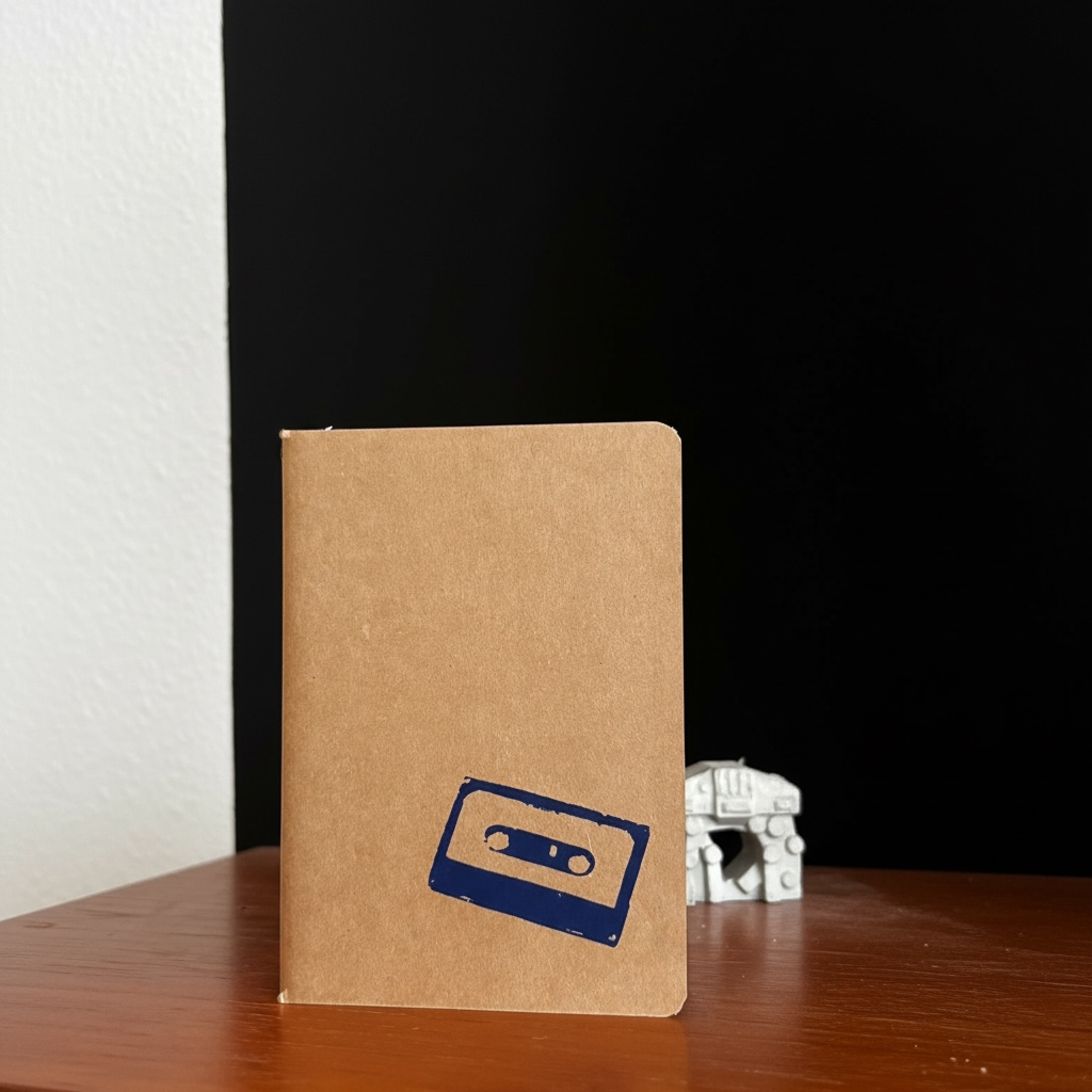 Notizbuch A6 „Tape“ | Handbedruckt & Recycelt | Liniert