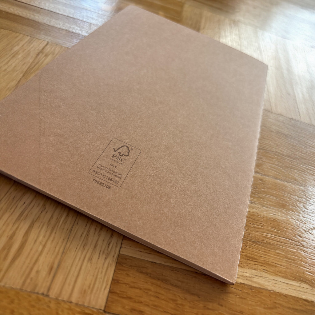 Notizbuch A5 | Leuchttürme | Handbedruckt im Siebdruck | Kraftpapier | Gepunktet | 32 Seiten | FSC-zertifiziert | Handmade
