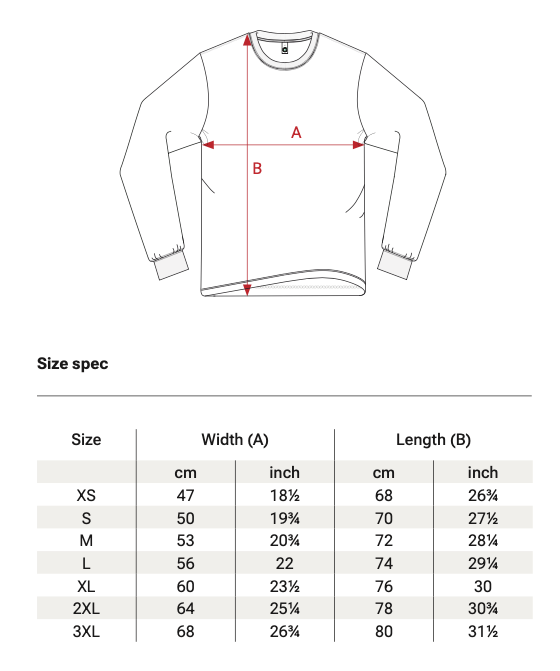 Plattenspieler Longsleeve – Faded Navy, Siebdruck, beidseitig bedruckt
