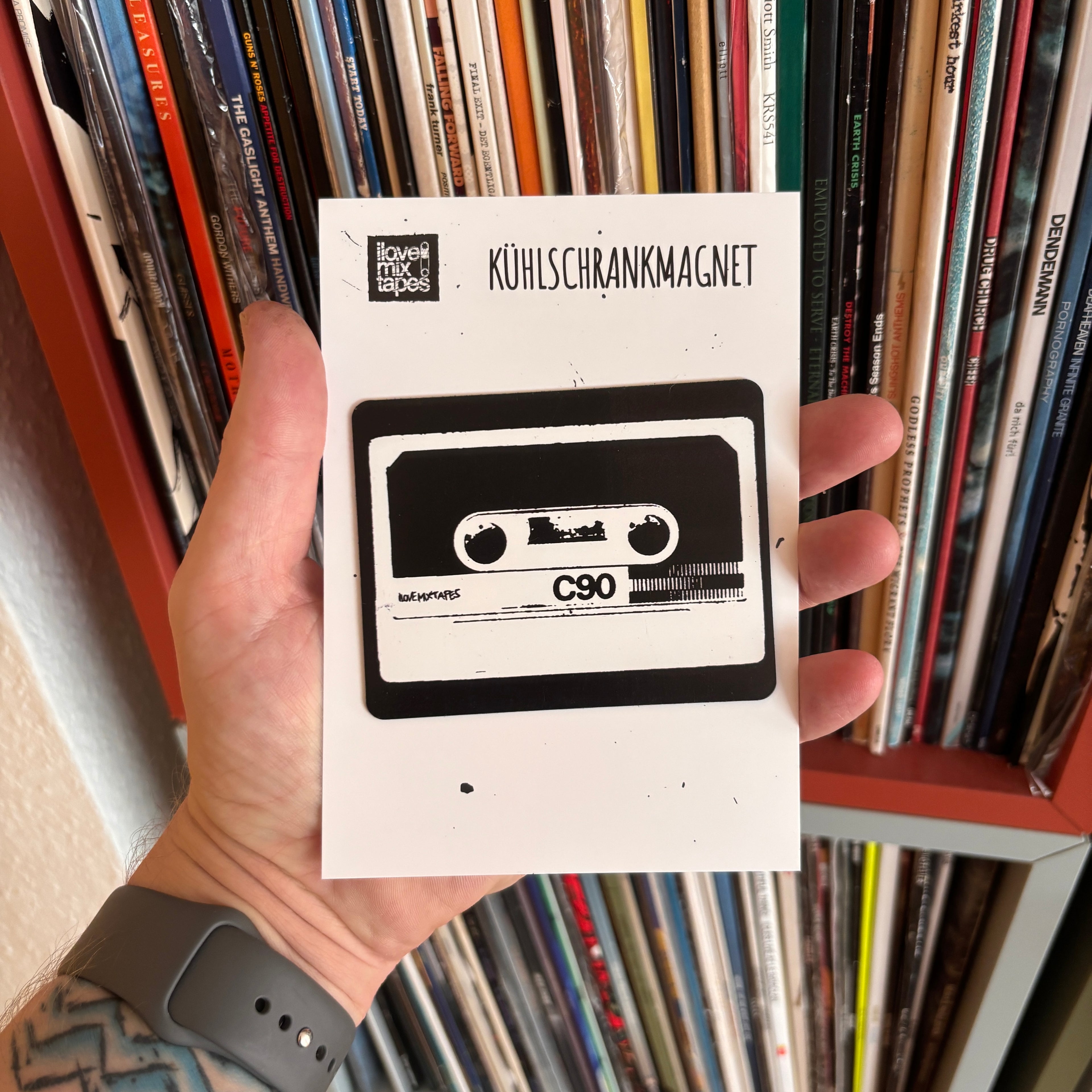 Magnet „C90 Mixtape“ | Retro Kassette | Minimalistisches Design für Nostalgiker