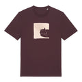 Fox in a Box – Handbedrucktes Bio T-Shirt - Red Brown
