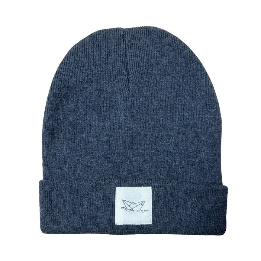 Paperboat Beanie Mütze aus Bio-Baumwolle  I Hergestellt in Portugal Dark Grey