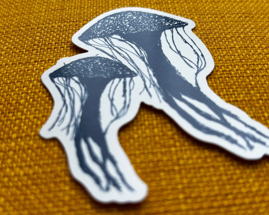 Quallen Sticker – u.a. für Laptop, Trinkbecher & Handy