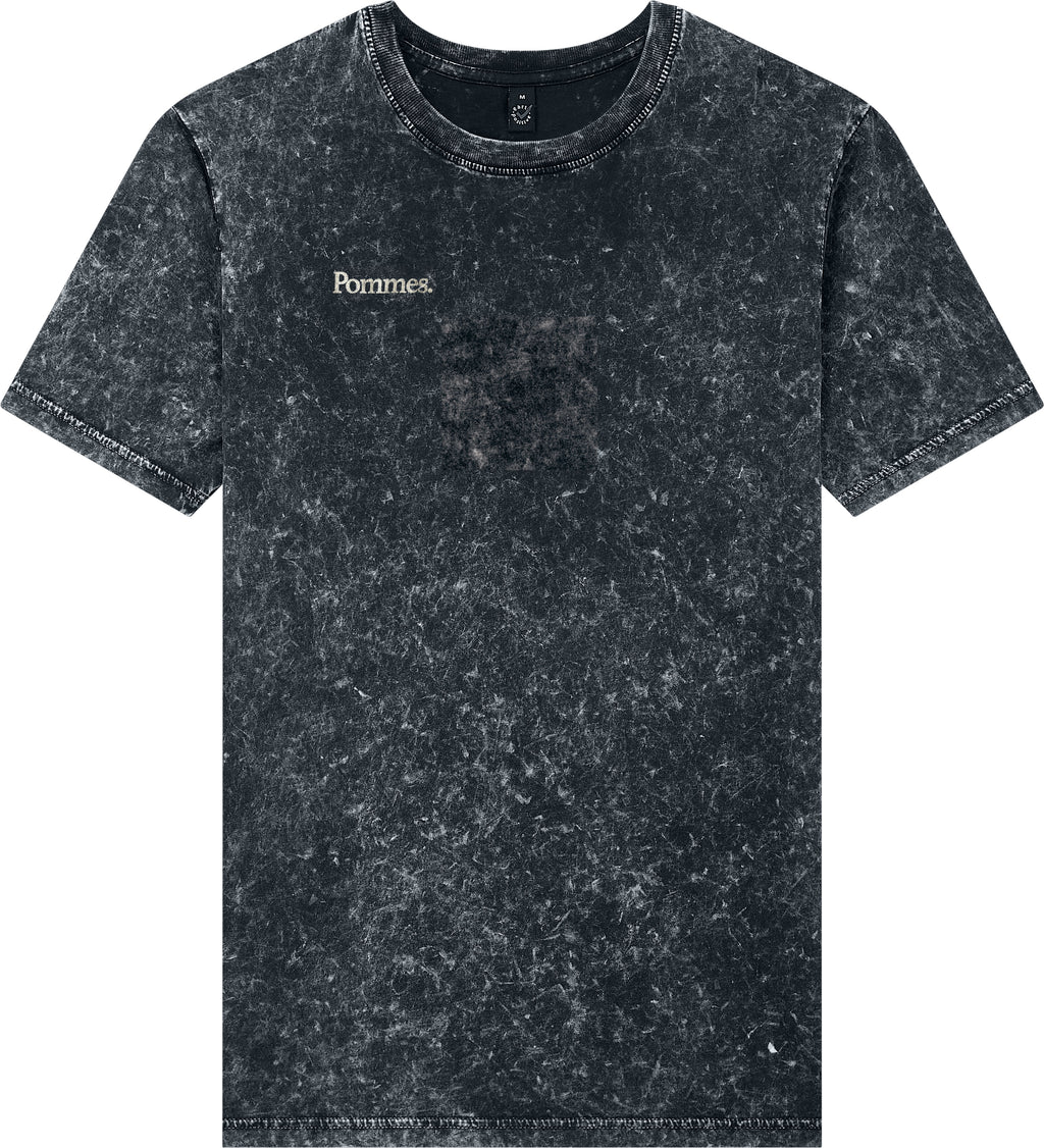 Pommes Unisex T-Shirt Stone washed black
