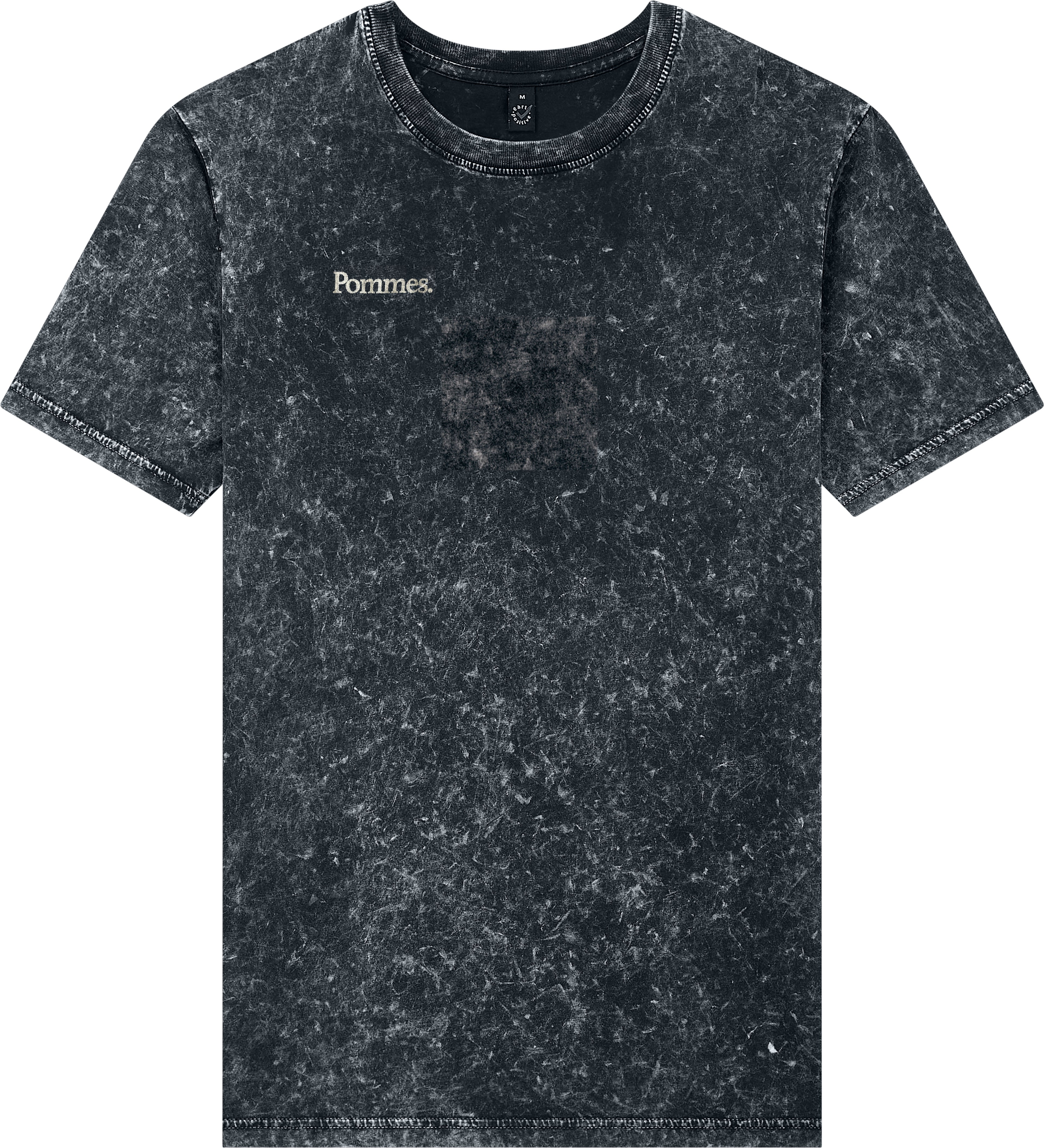 Pommes Unisex T-Shirt Stone washed black