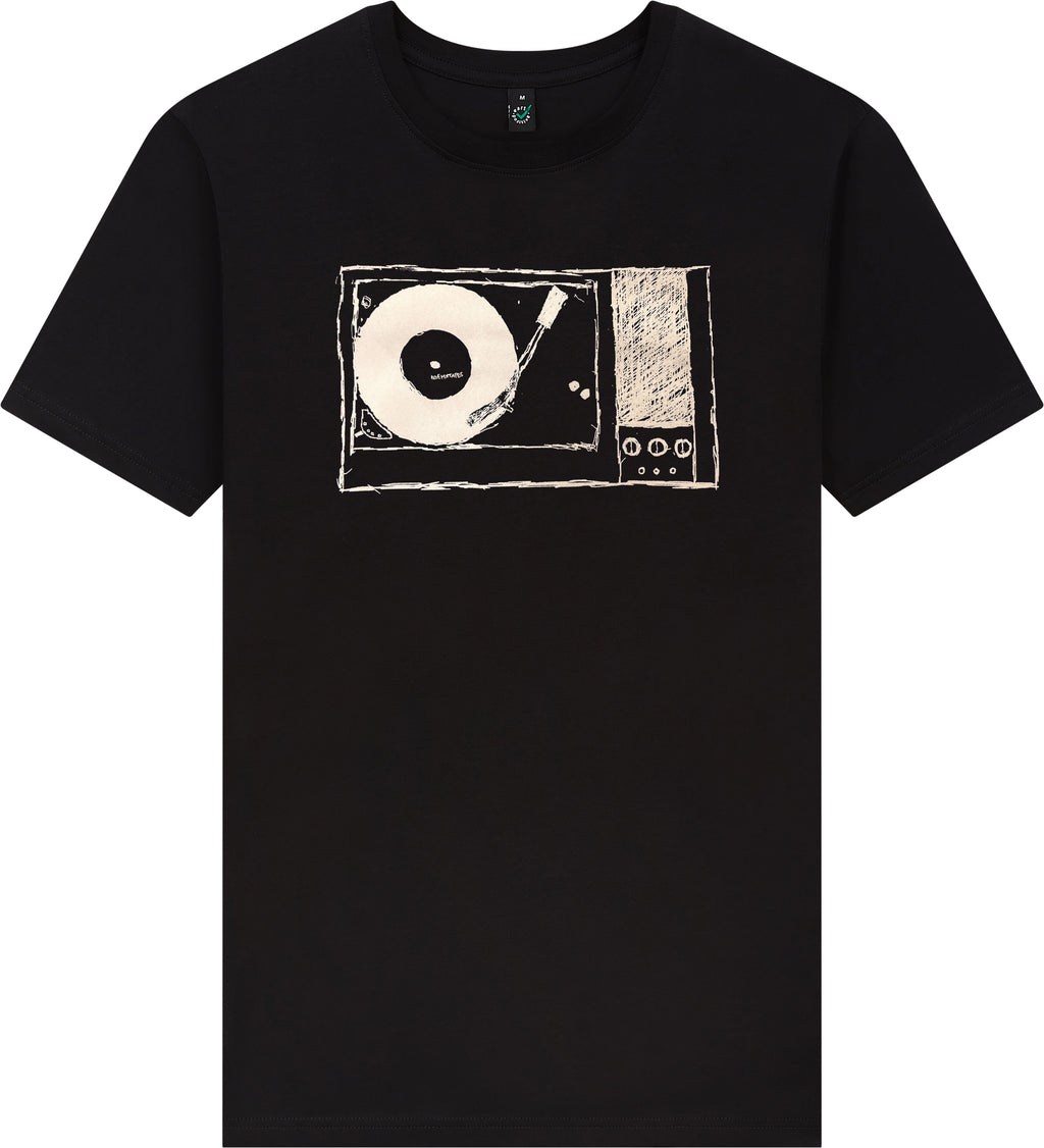 Plattenspieler Unisex T-Shirt Black