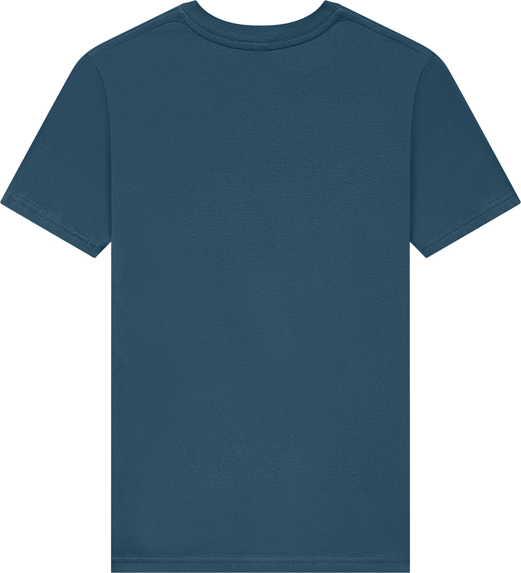 Unisex T-Shirt „Black Beach“ | Bio-Baumwolle | Stone Washed Denim | Nachhaltig & Fair | Siebdruck Beige
