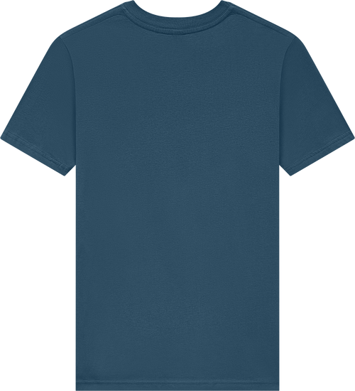 Eule Siebdruck Unisex T-Shirt Stone washed Denim Blue