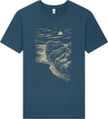 Unisex T-Shirt „Black Beach“ | Bio-Baumwolle | Stone Washed Denim | Nachhaltig & Fair | Siebdruck Beige