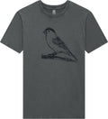 Spatz T-Shirt – Bio Baumwolle, handbedruckt - Washed Grey