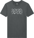 Waves and Boats Unisex T-Shirt – Bio Baumwolle, handbedruckt - Washed Grey