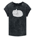 Fuchs Rolled Sleeve Women T-Shirt - Acid Black