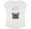 Schreibmaschine Rolled Sleeve Women T-Shirt