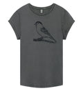 Spatz Rolled Sleeve Women T-Shirt - Washed Grey