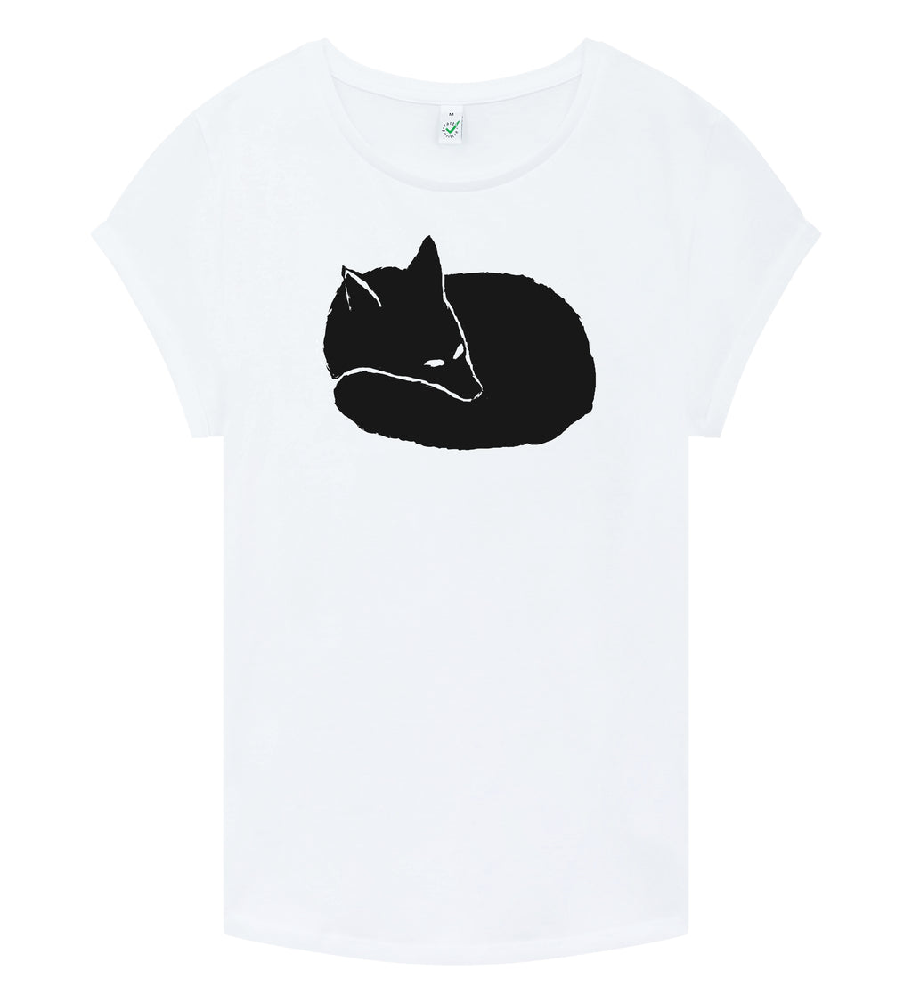 Fuchs Rolled Sleeve Women T-Shirt - White