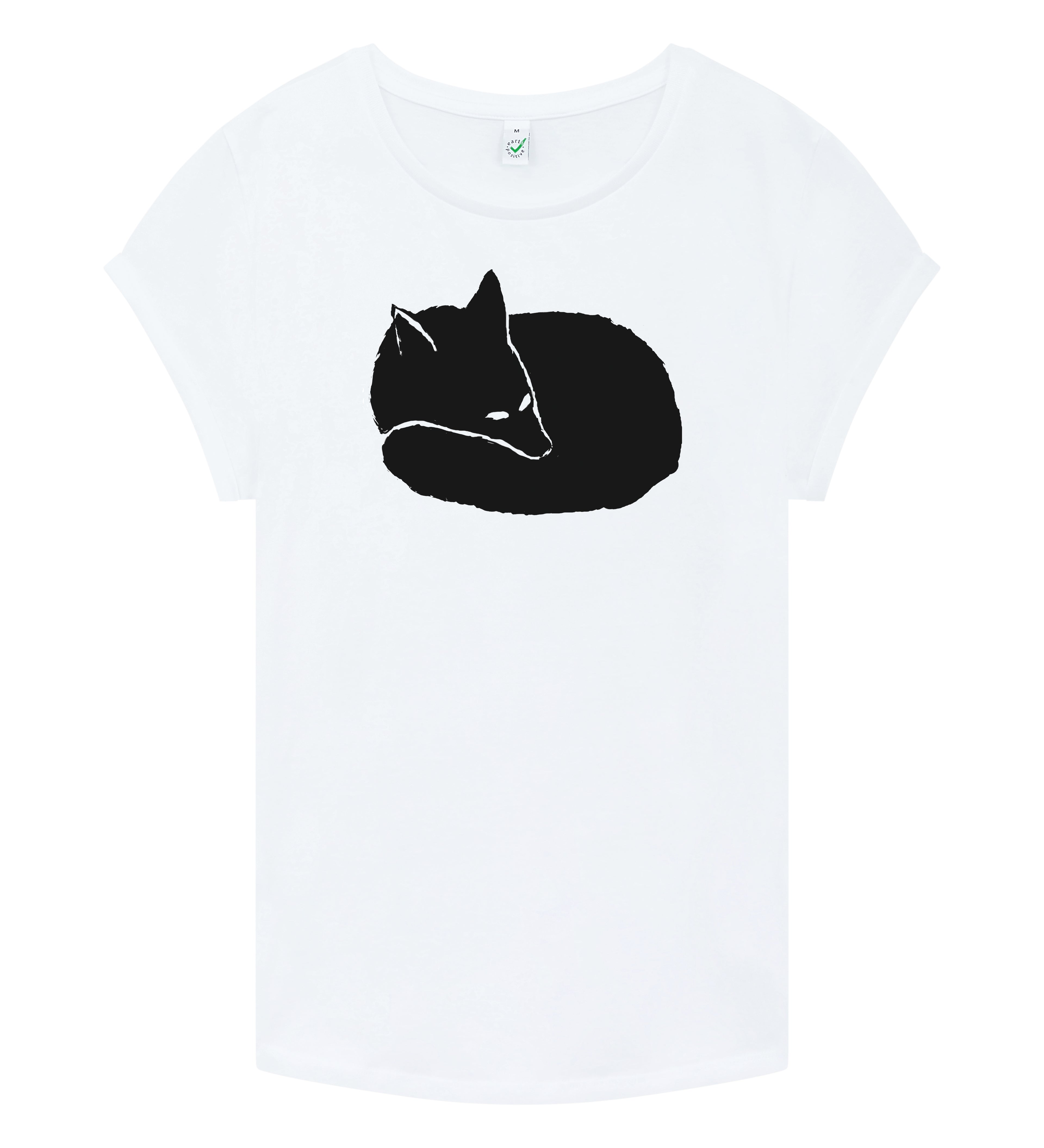 Fuchs Rolled Sleeve Women T-Shirt - White