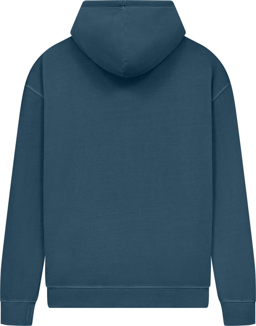Eule Unisex Hoodie aus Bio-Baumwolle Stone Washed Blue