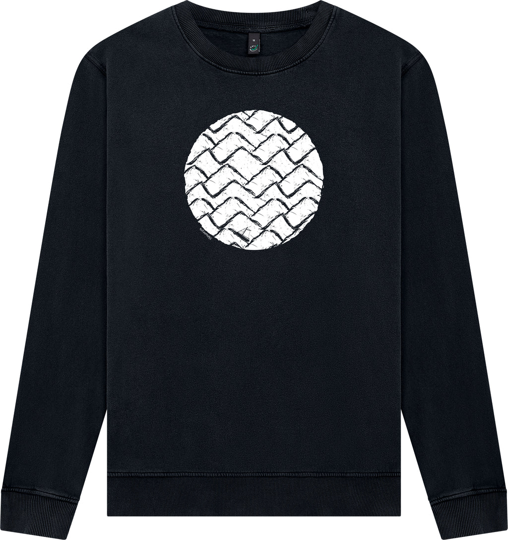 Wellen im Kreis Stoned Washed Unisex Sweatshirt