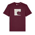 Fox in a Box – Handbedrucktes Bio T-Shirt - Deep Plum