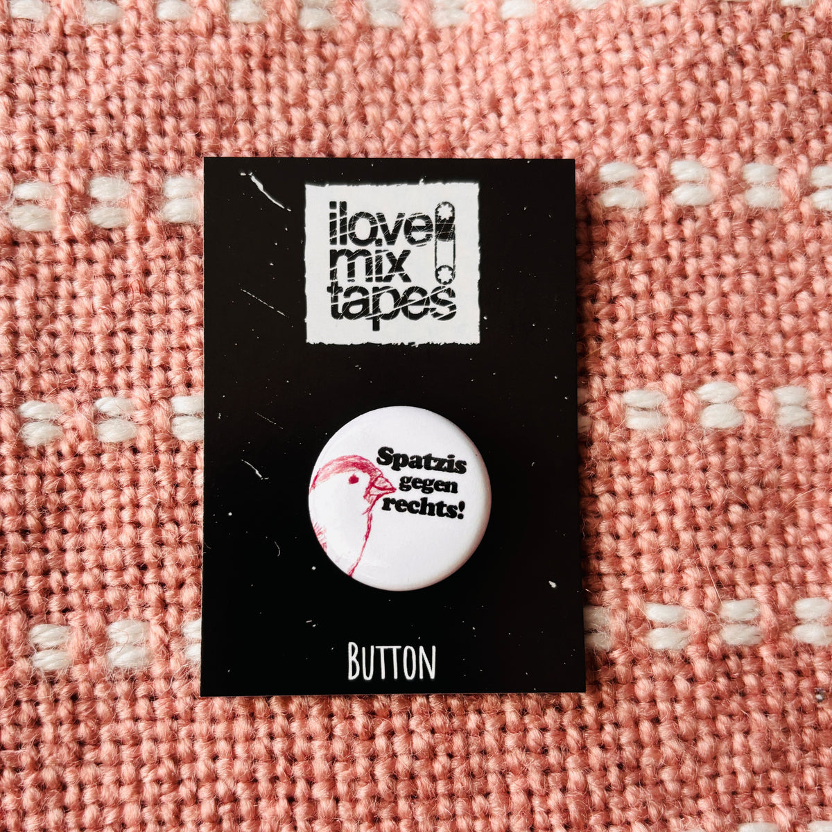 Spatzis gegen rechts Button 25 mm – Pin / Anstecker