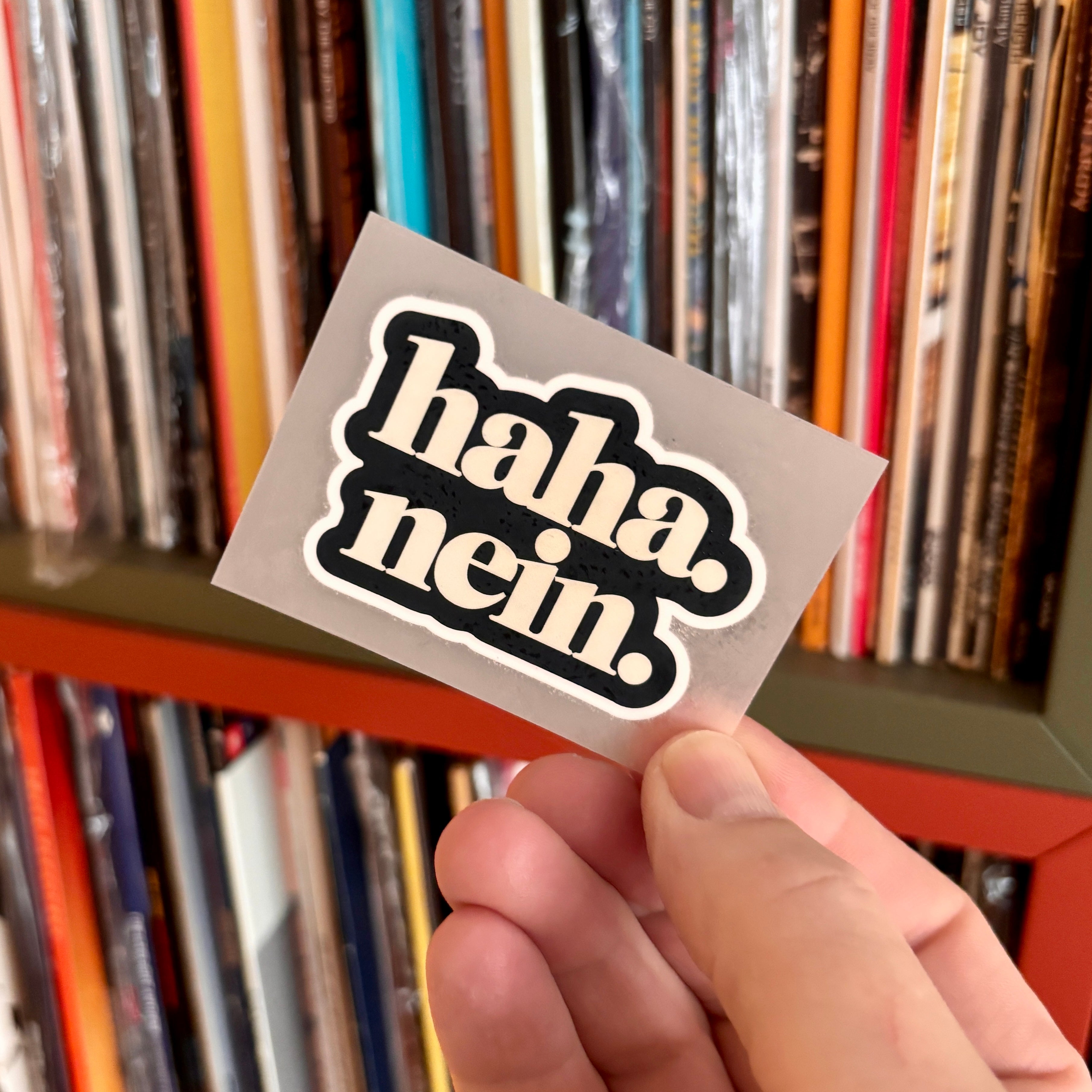 Haha. Nein. DTF Transfer  Hochwertiger Textilprint zum Aufbügeln / Bügelbild