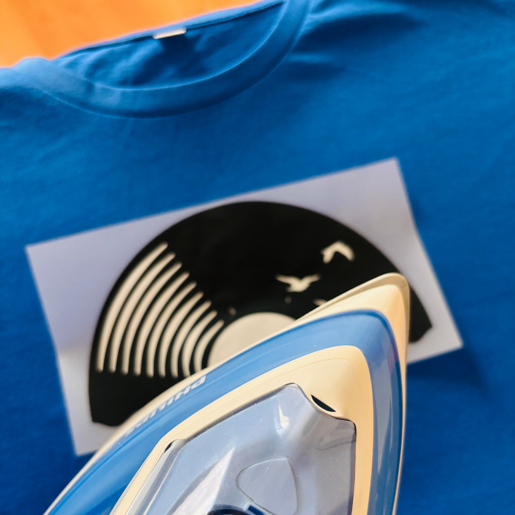 Vinyl Sun Schallplatte DTF Transfer – Bügelbild zum Aufbügeln auf Textilien