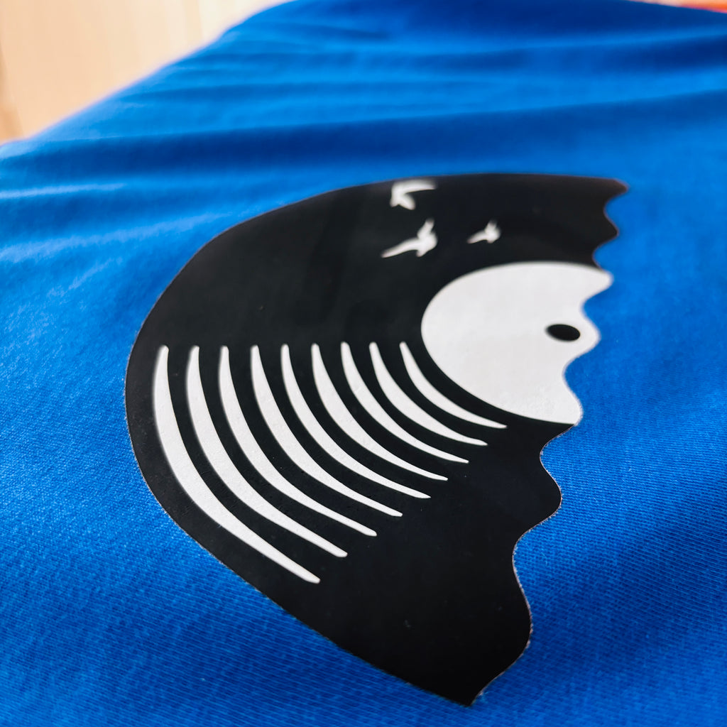 Vinyl Sun Schallplatte DTF Transfer – Bügelbild zum Aufbügeln auf Textilien