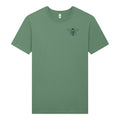 Biene Siebdruck Unisex T-Shirt Sage Green, stone washed