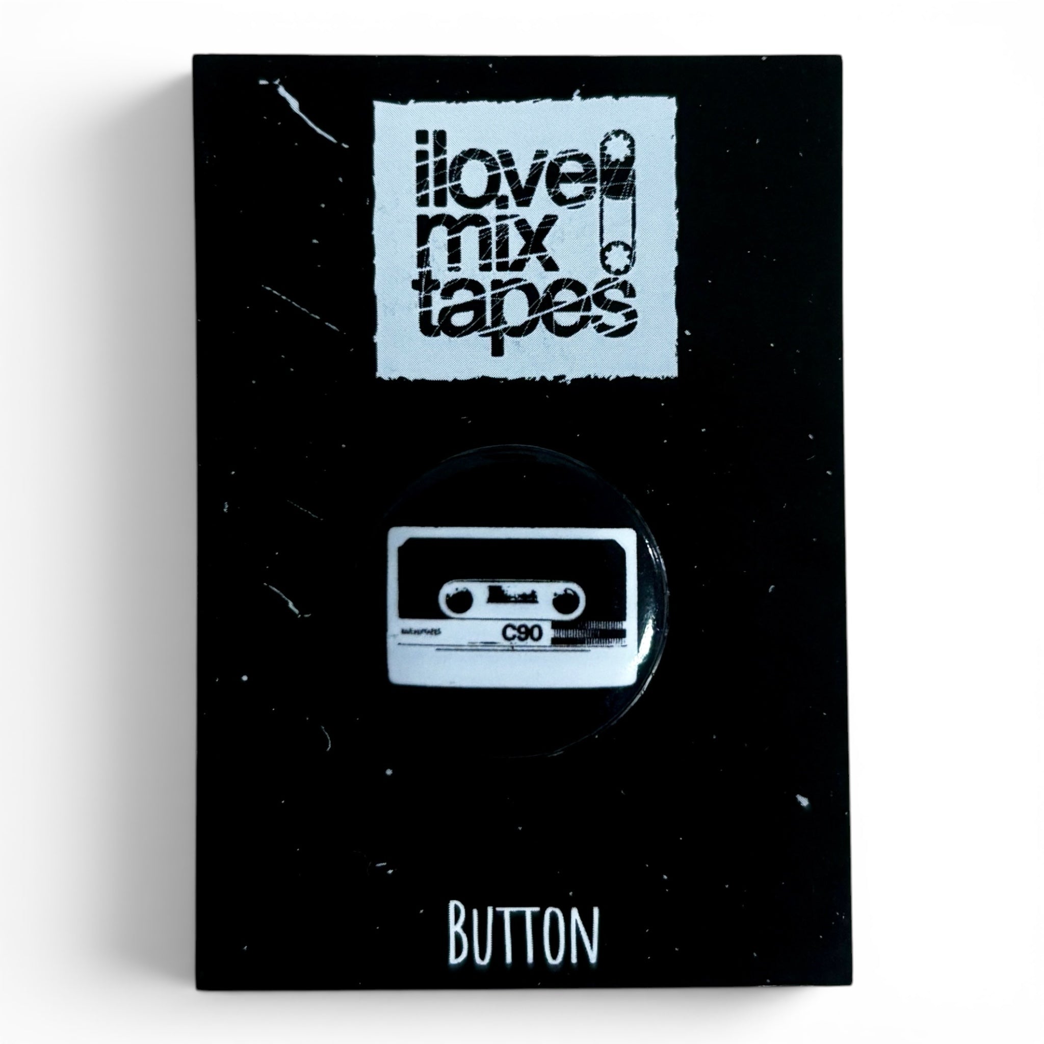 Kassette C90 Button 25 mm – Pin / Anstecker
