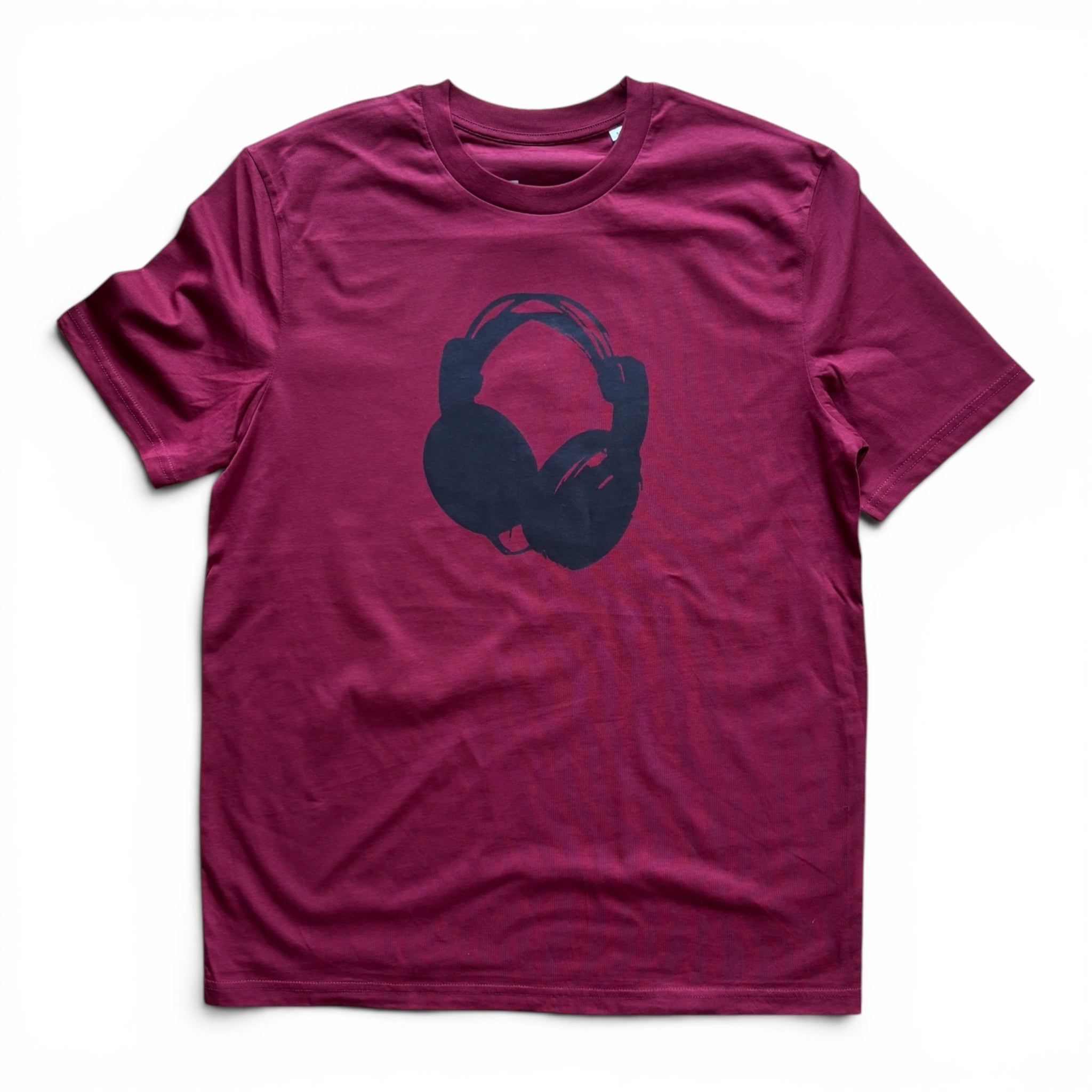 Kopfhörer Unisex T-Shirt - Weinrot