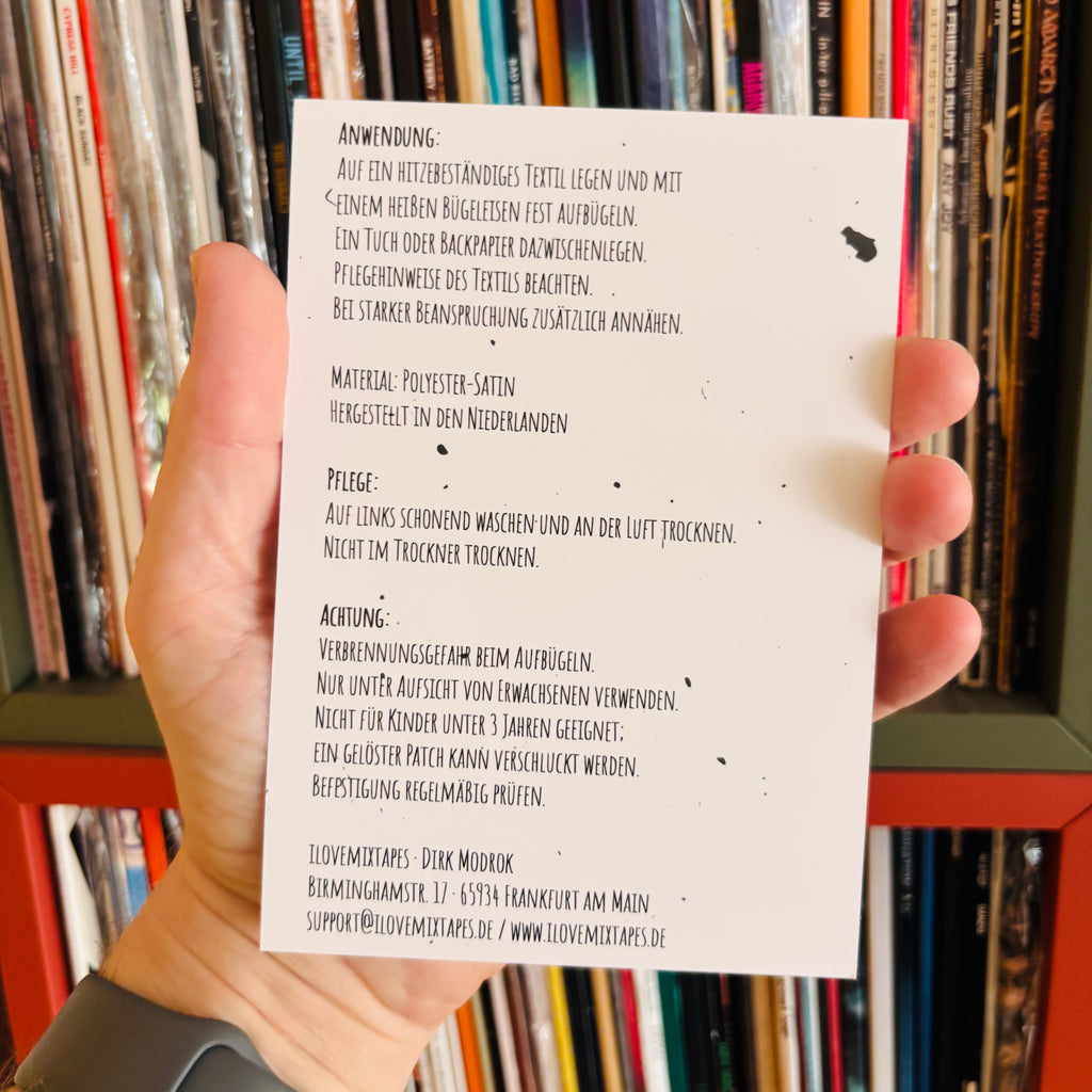 Love Music, Hate Fascism – Schallplatte Aufnäher zum Aufbügeln