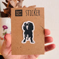 Der Dackel Sticker aus Kraftpapier – super für Notizbücher, Geschenkverpackungen oder Briefe.