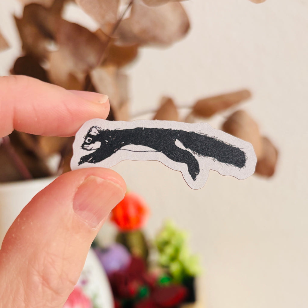Eichhörnchen Sticker aus Kraftpapier – super für Notizbücher, Geschenkverpackungen oder Briefe.