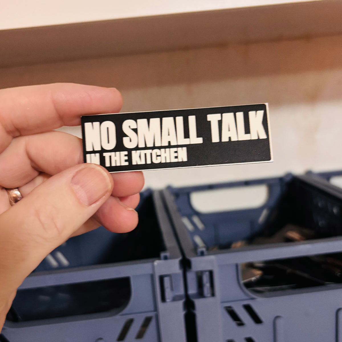 no small talk in the kitchen - Magnet – Kühlschrankmagnet