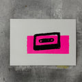 Handgefertigter Siebdruck –  Kassette Block - Magenta Black (DIN A4)