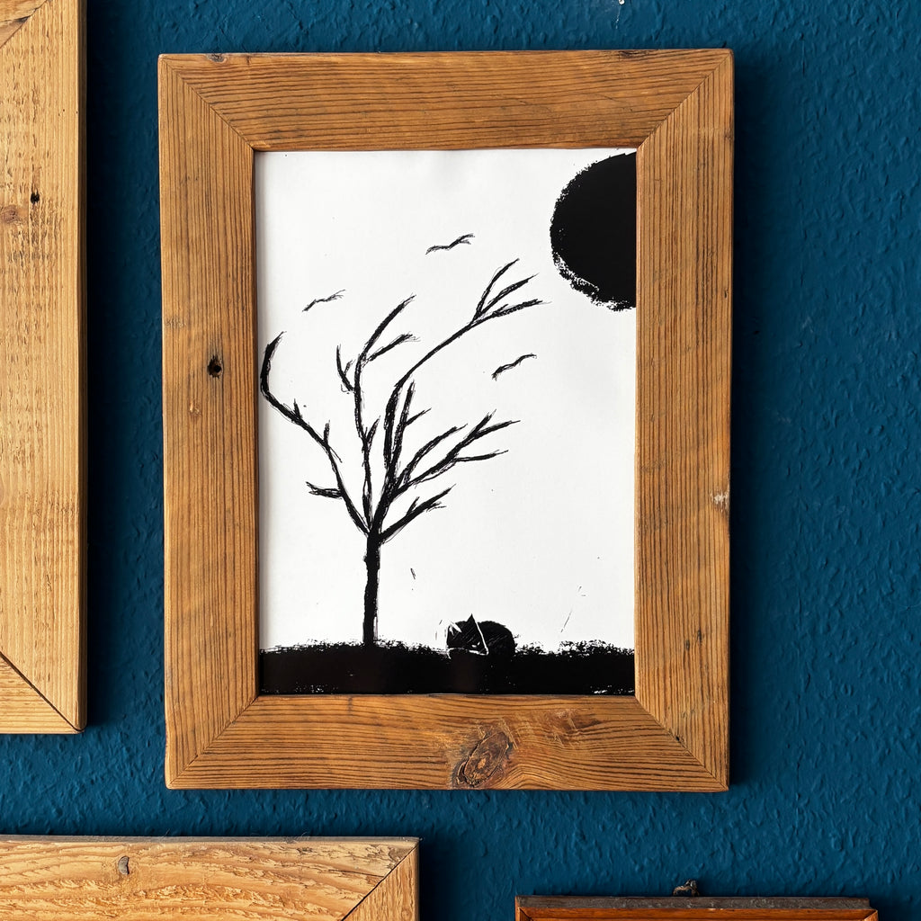 Fuchs im Wald – Handgezeichneter Kunstdruck DIN A4