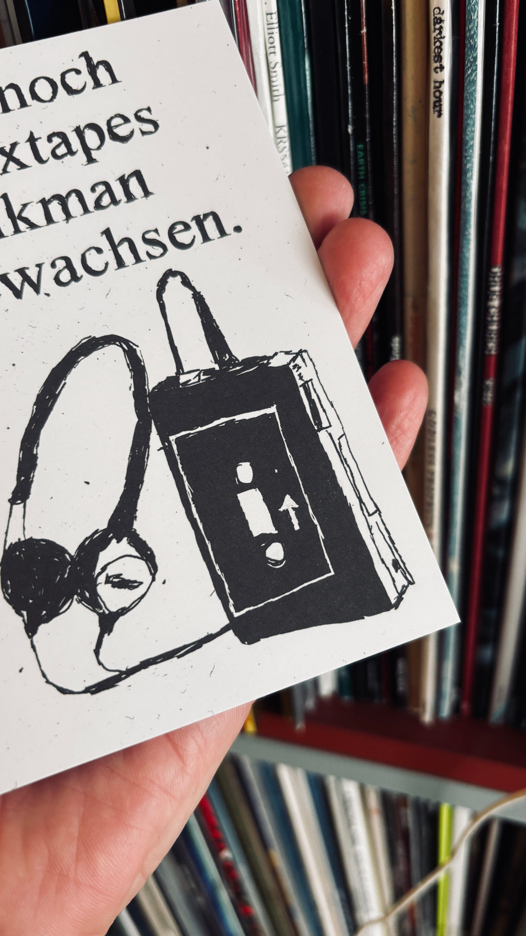 Postkarte „Ich bin noch mit Mixtapes & Walkman aufgewachsen"