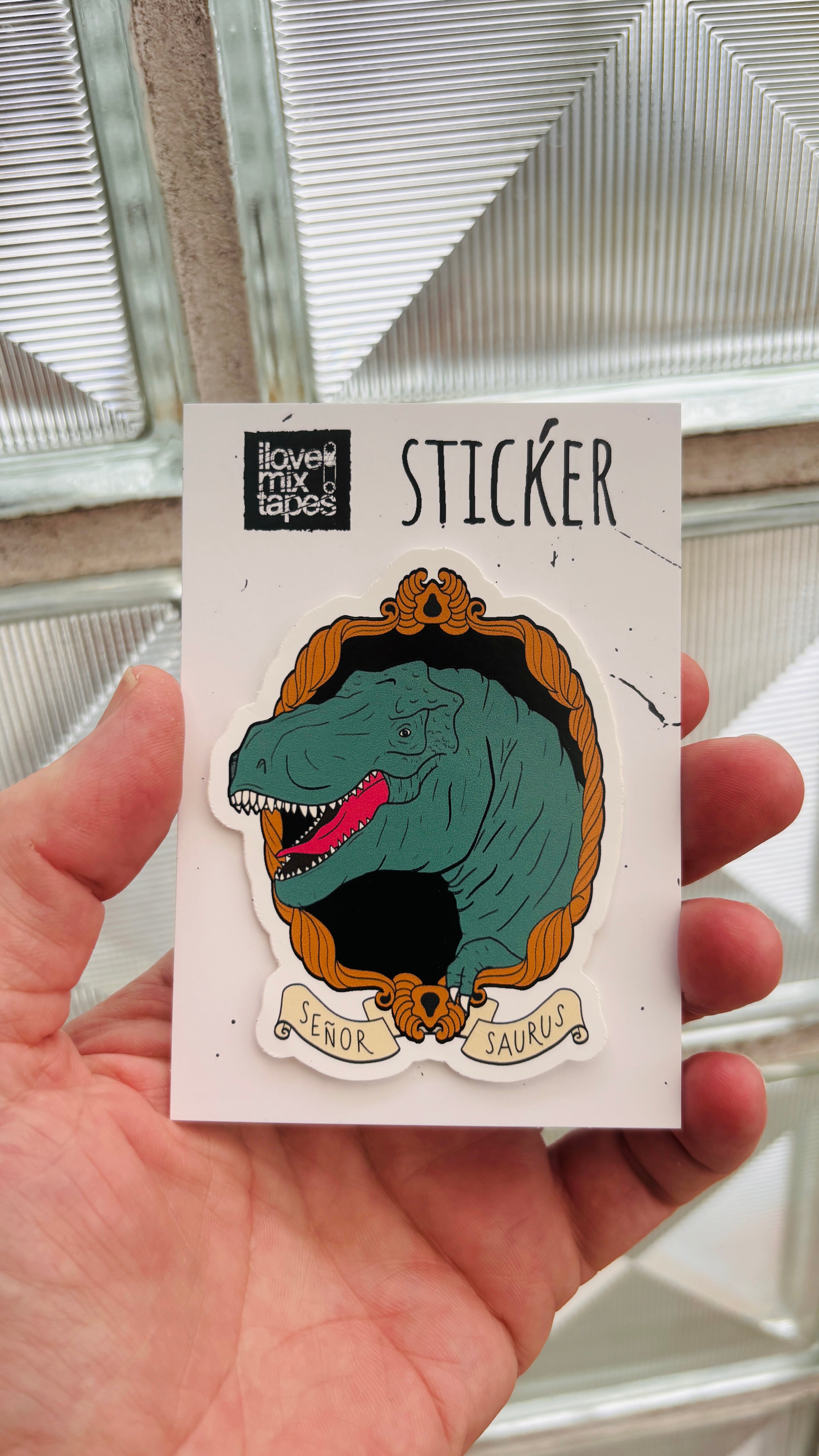 Senor Saurus Dinosaurier T-Rex Dino – Wasserfest, u.a. für Laptop, Wasserflasche oder Handy