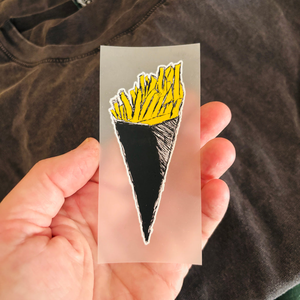 Pommestüte DTF Transfer  Hochwertiger Textilprint zum Aufbügeln / Bügelbild