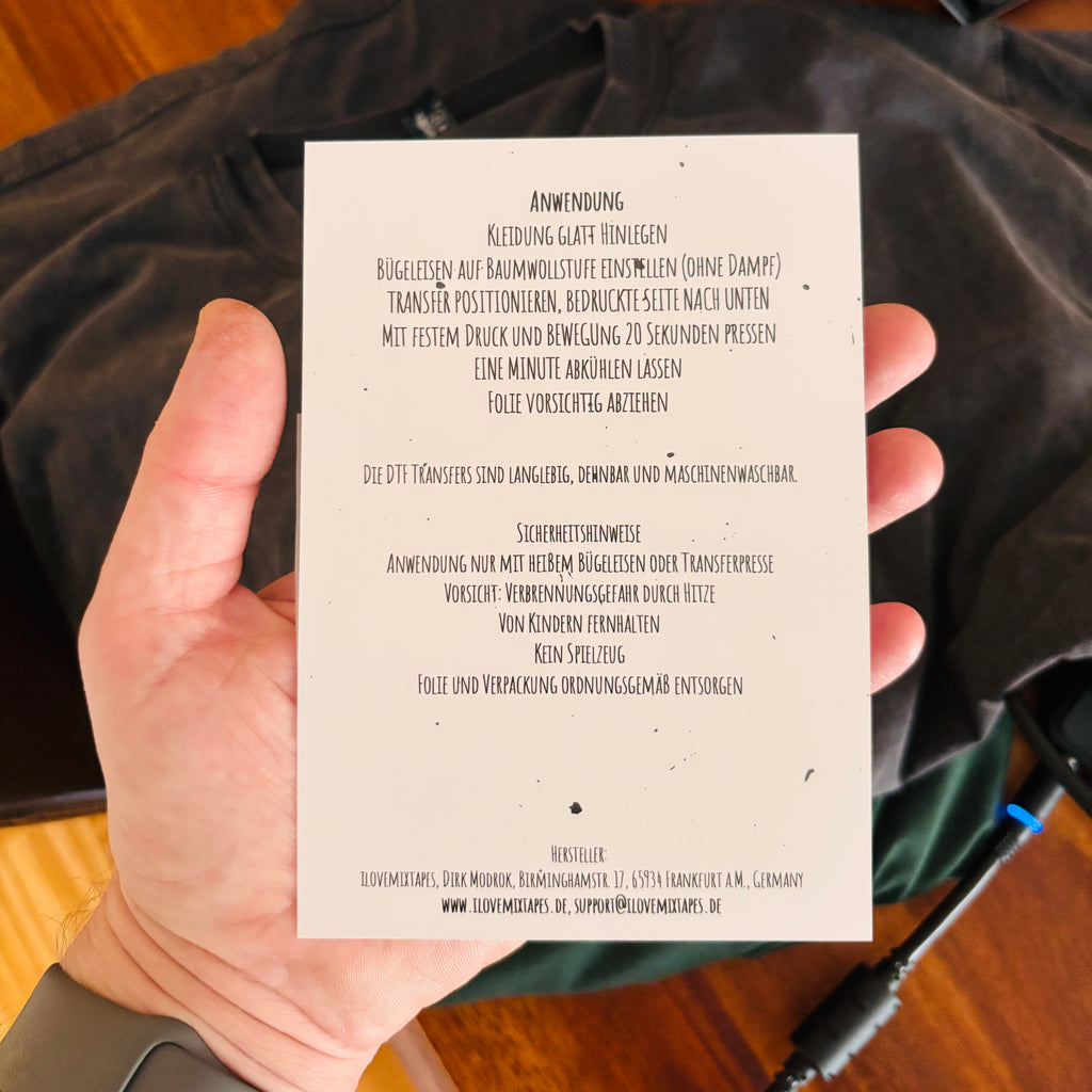 Pommestüte DTF Transfer  Hochwertiger Textilprint zum Aufbügeln / Bügelbild