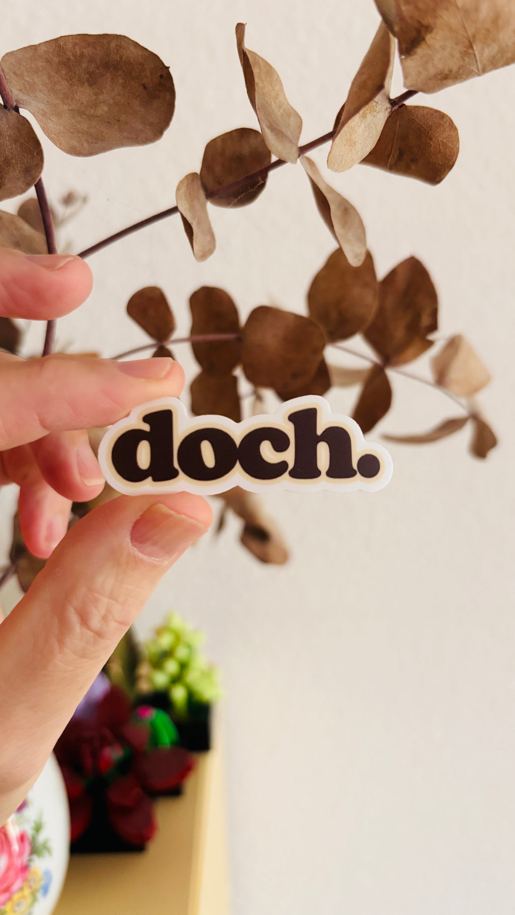 doch. – Sticker wasserfest, u.a. für Laptop, Wasserflasche oder Handy